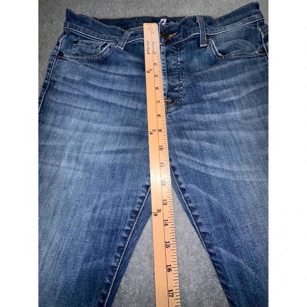 7 For All Mankind Standard Straight Leg Jeans Mens 33 Medium Wash Button Fly